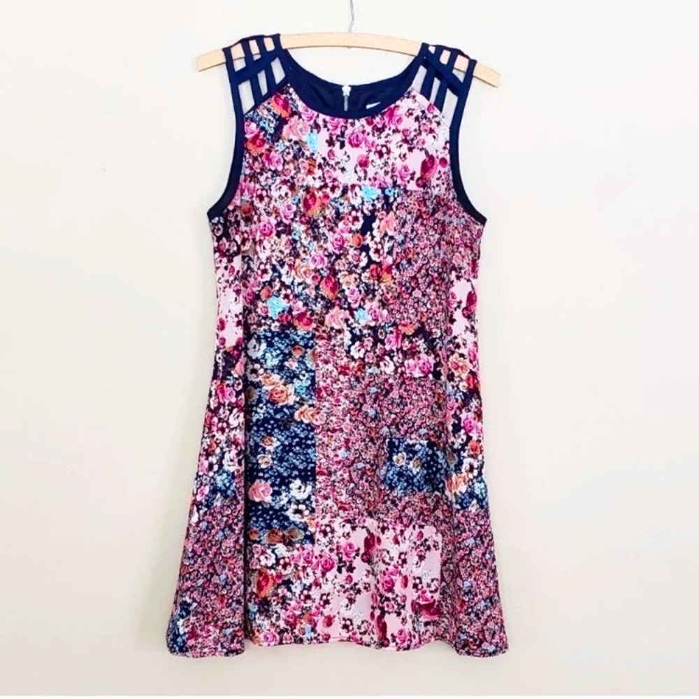 Spring floral swing dress